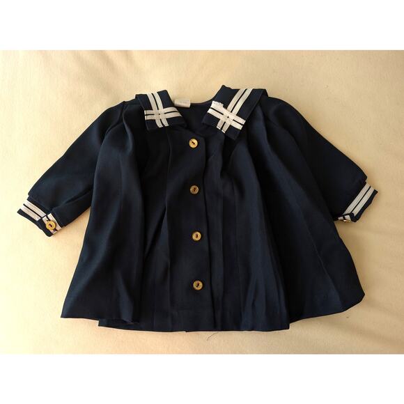 Lot of 3 Vintage 1980s Girls Dresses Sailor Ruffles Made in USA Holidays Size 2T - Picture 10 of 14